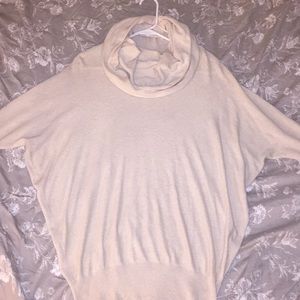 Cream Cowl neck sweater, size M.